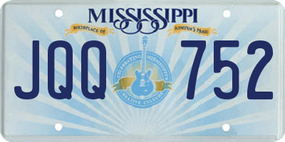 MS license plate JQQ752