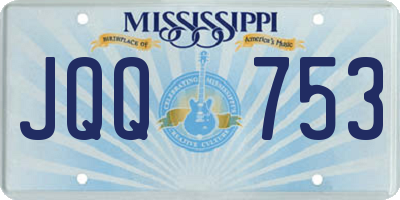 MS license plate JQQ753