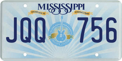 MS license plate JQQ756