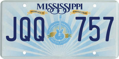 MS license plate JQQ757