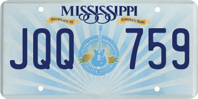 MS license plate JQQ759
