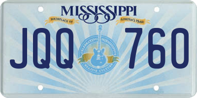 MS license plate JQQ760