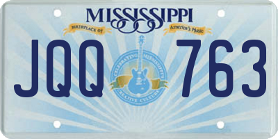 MS license plate JQQ763