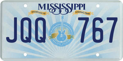 MS license plate JQQ767