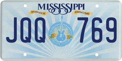 MS license plate JQQ769