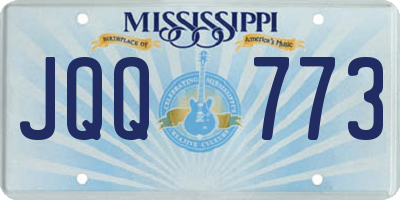MS license plate JQQ773