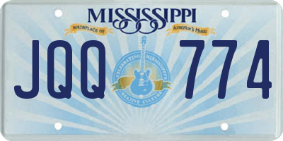 MS license plate JQQ774