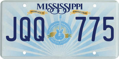 MS license plate JQQ775