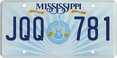 MS license plate JQQ781