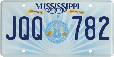 MS license plate JQQ782