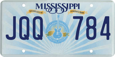 MS license plate JQQ784