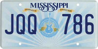 MS license plate JQQ786
