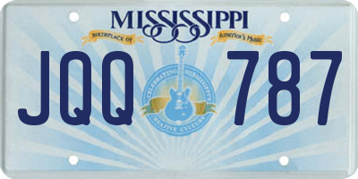 MS license plate JQQ787