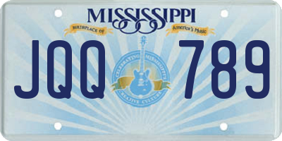 MS license plate JQQ789