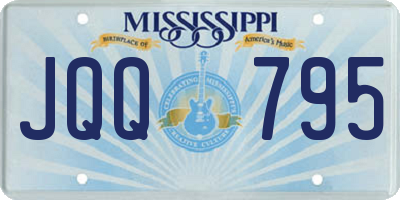 MS license plate JQQ795