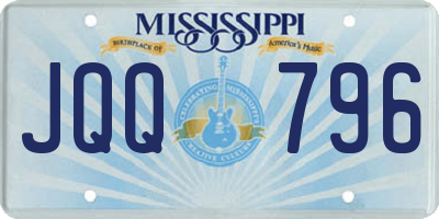 MS license plate JQQ796