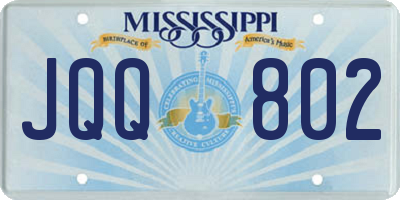 MS license plate JQQ802