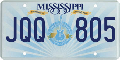 MS license plate JQQ805