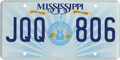 MS license plate JQQ806