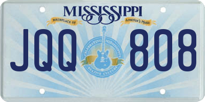 MS license plate JQQ808