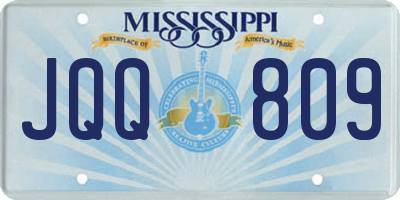 MS license plate JQQ809