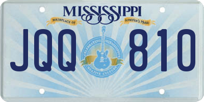 MS license plate JQQ810