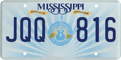 MS license plate JQQ816