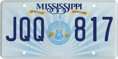 MS license plate JQQ817