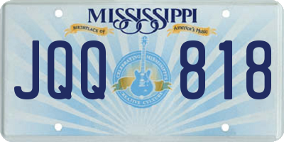 MS license plate JQQ818