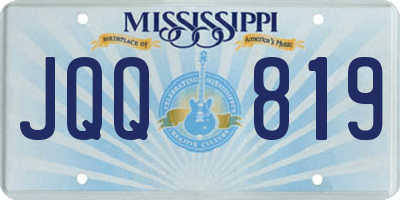MS license plate JQQ819