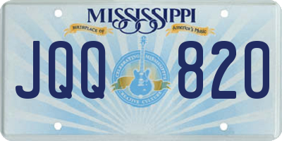 MS license plate JQQ820