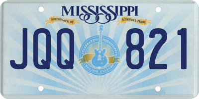 MS license plate JQQ821