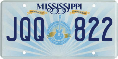 MS license plate JQQ822