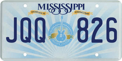MS license plate JQQ826