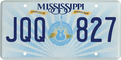 MS license plate JQQ827