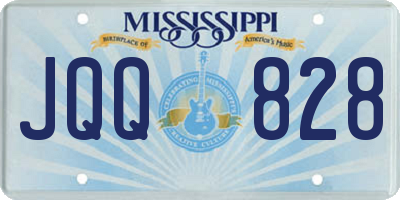 MS license plate JQQ828