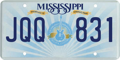 MS license plate JQQ831