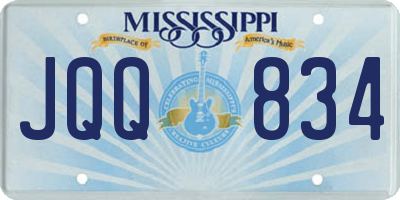 MS license plate JQQ834