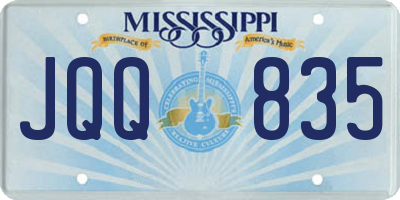 MS license plate JQQ835