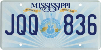 MS license plate JQQ836