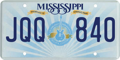 MS license plate JQQ840