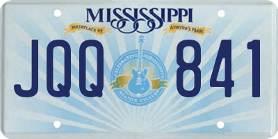 MS license plate JQQ841