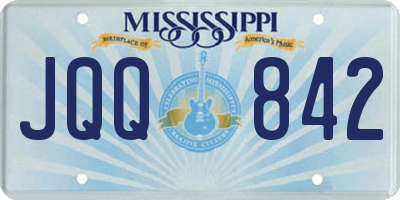 MS license plate JQQ842