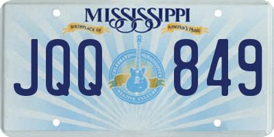 MS license plate JQQ849