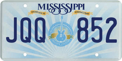MS license plate JQQ852