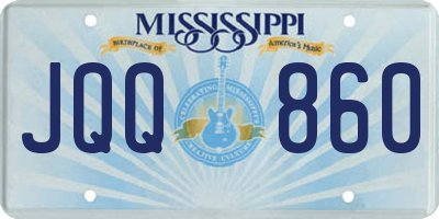 MS license plate JQQ860