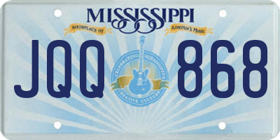 MS license plate JQQ868