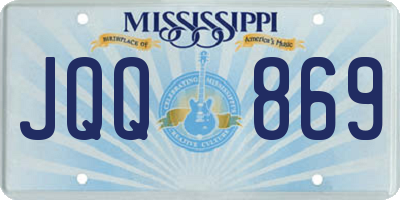 MS license plate JQQ869