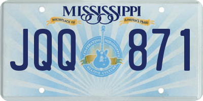 MS license plate JQQ871