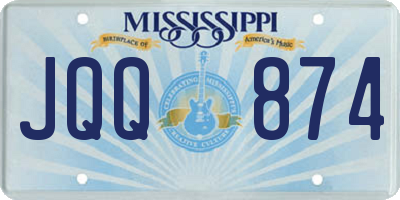 MS license plate JQQ874